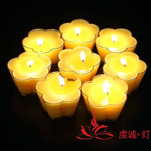 厂家直销10小时10粒塑料五叶梅花蜡烛酥油粒无烟酥油灯蜡烛包邮