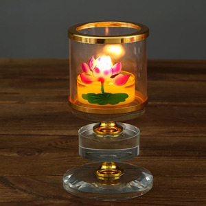 水晶蜡烛台与酥油蜡烛 精致的照明艺术